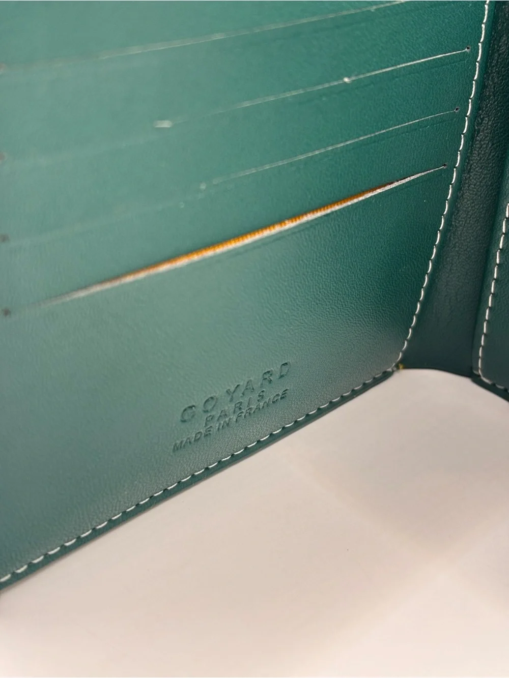 Goyard Green Goyardine Men's Bifold Card Holder Wallet